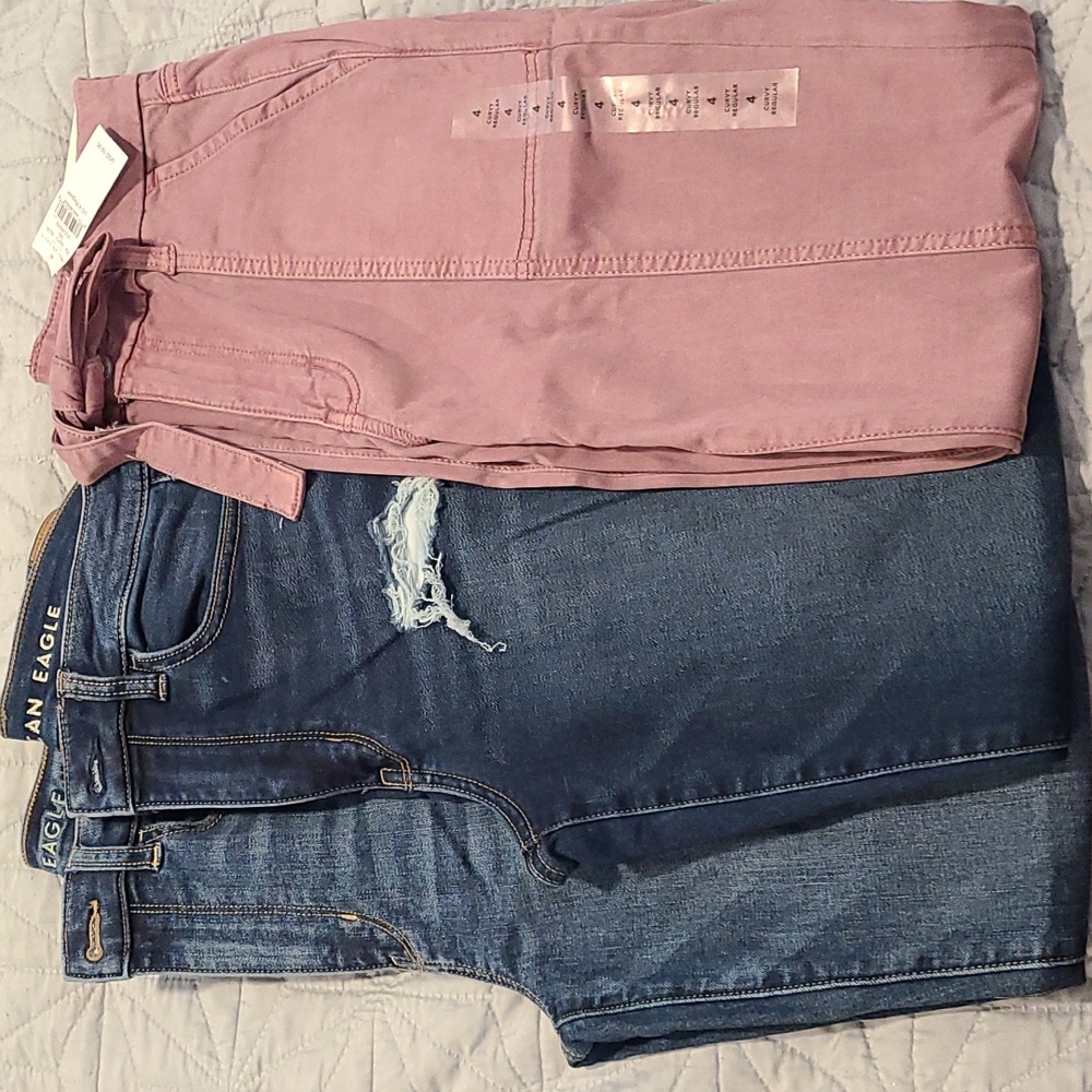 BNWT American Eagle sz 4 lot of 3 pants